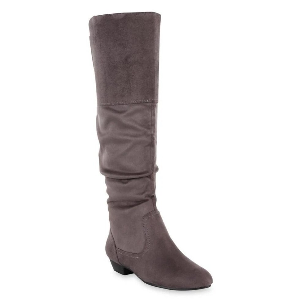 Route 66 Women's CELEB Knee-High Fashion Boot   Silver-Gray, size 5